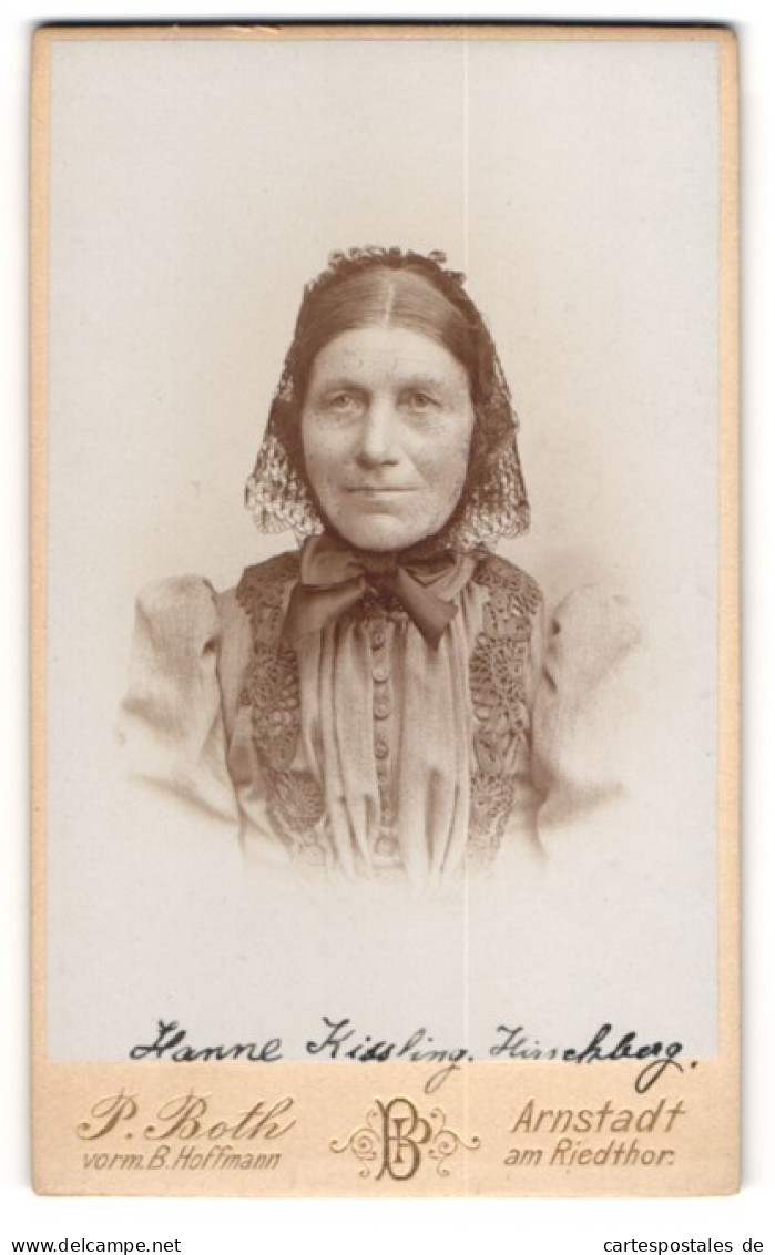 Fotografie P. Both, Arnstadt, ältere Dame Hanne Kissling Aus Hirschberg  - Anonymous Persons