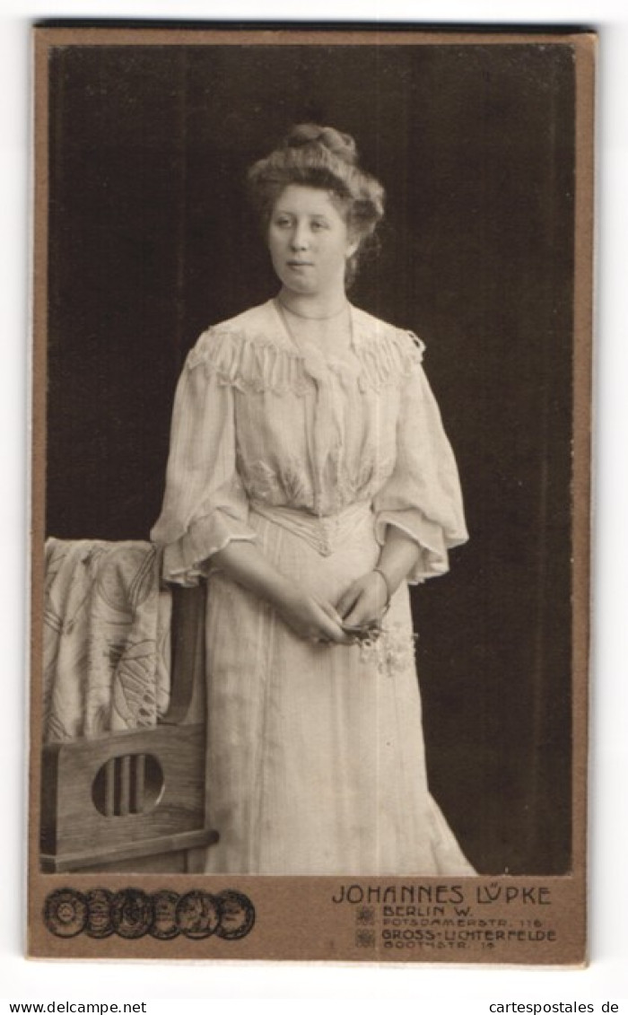 Fotografie Johannes Lüpke, Berlin, Portrait Junge Frau Maria Aus Gross Lichterfelde, 1906  - Anonymous Persons