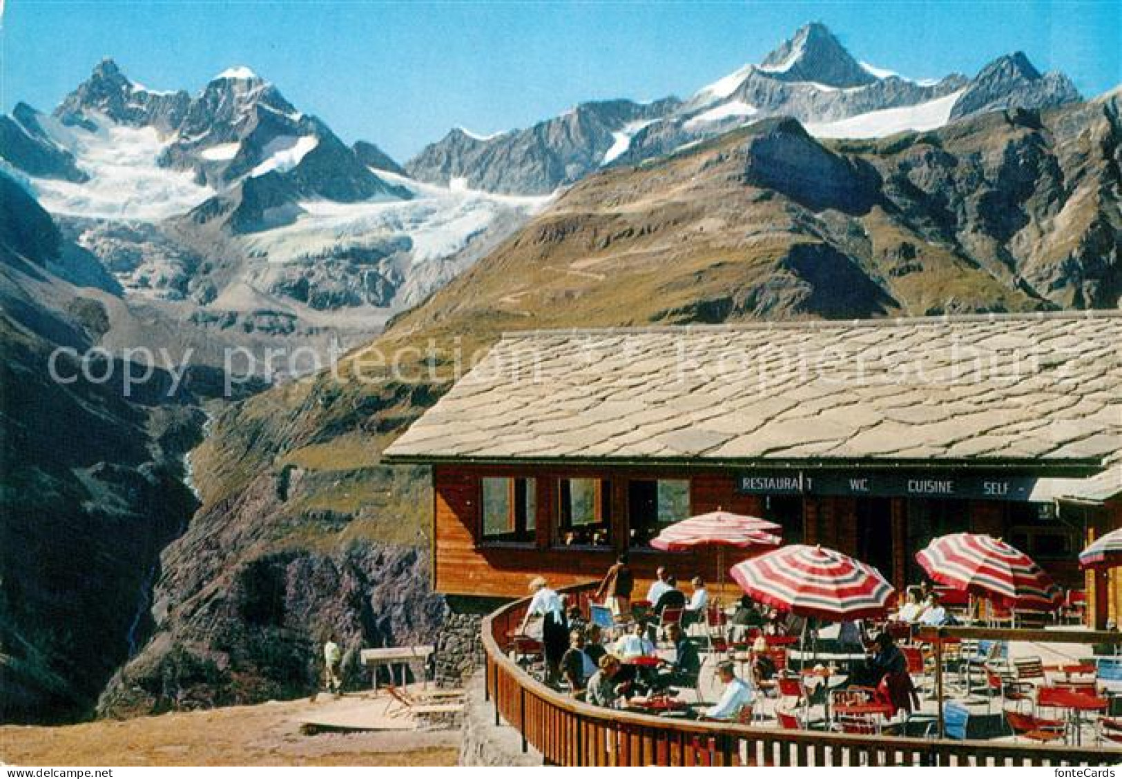 13340739 Zermatt VS Bergrestaurant Sunnegga Gebirgspanorama Walliser Alpen Zerma - Andere & Zonder Classificatie