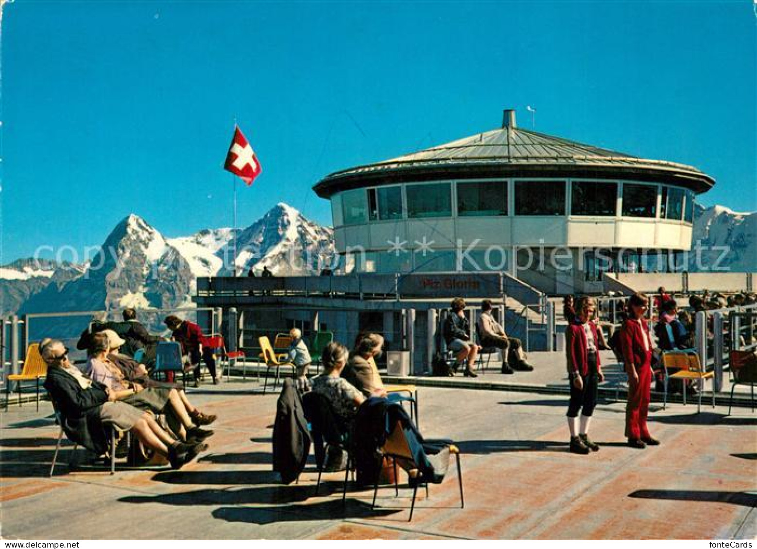 13339977 Muerren BE Schilthorn Bergrestaurant Terrasse Eiger Moench Berner Alpen - Other & Unclassified