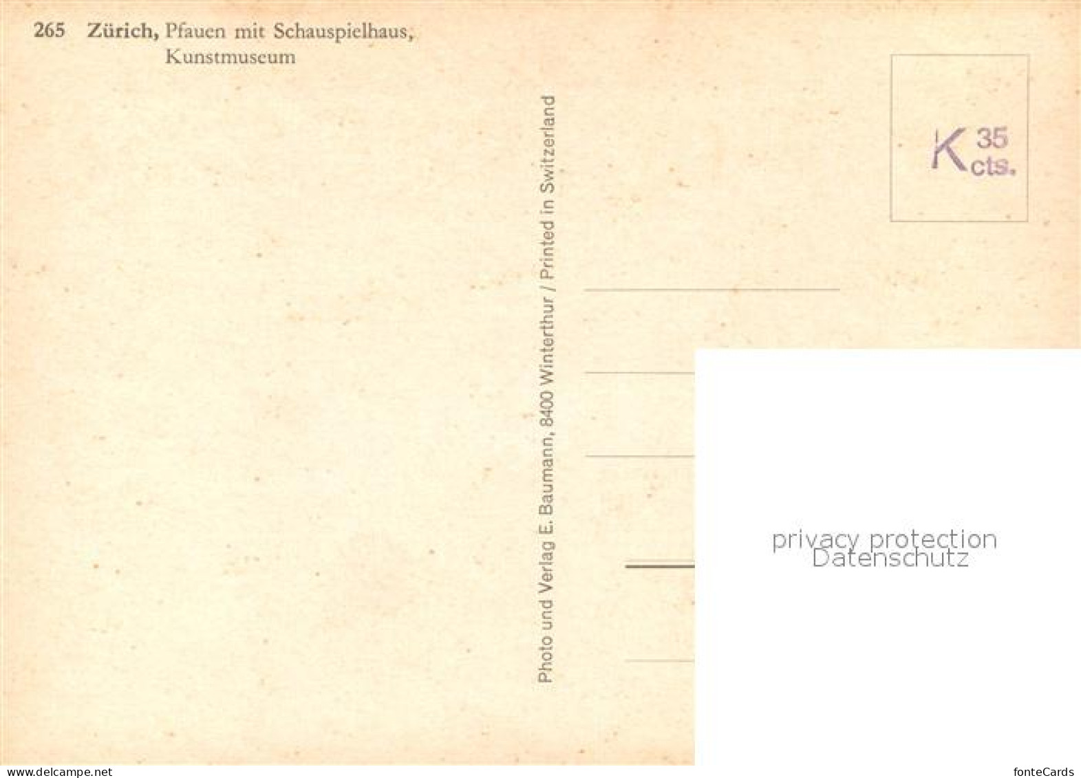 13338049 Zuerich ZH Pfauen Mit Schauspielhaus Und Kunstmuseum Zuerich ZH - Andere & Zonder Classificatie