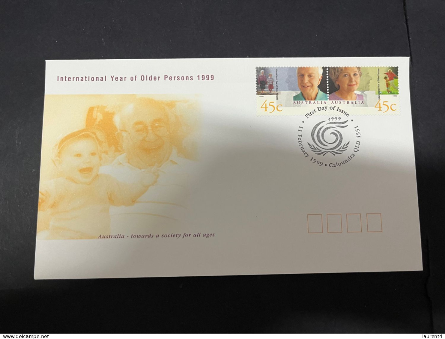 14-5-2024 (5 Z 9) Australia FDC - 1999 - (1 Cover) - Internatinal Year Of Older Persons - Omslagen Van Eerste Dagen (FDC)