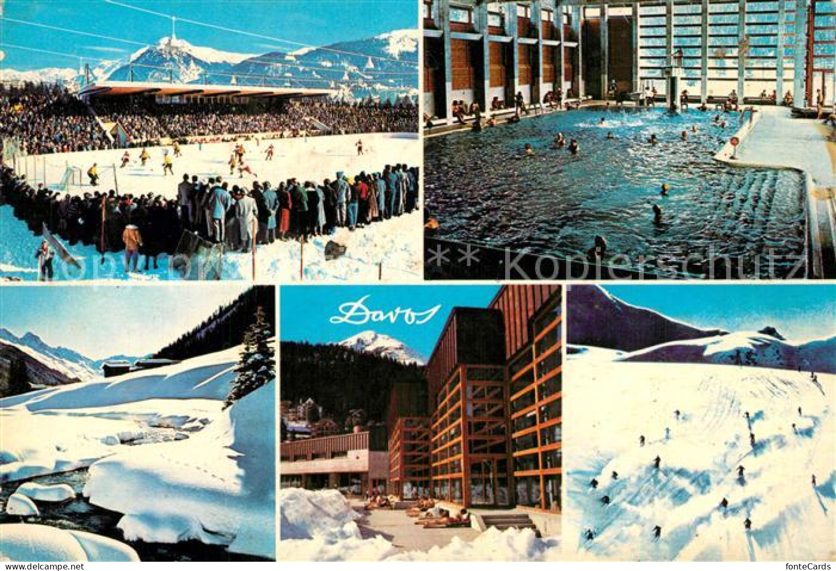 13334637 Davos GR Eisstadion Eishockey Hallenbad Dischmabach Parsennabfahrt Davo - Other & Unclassified