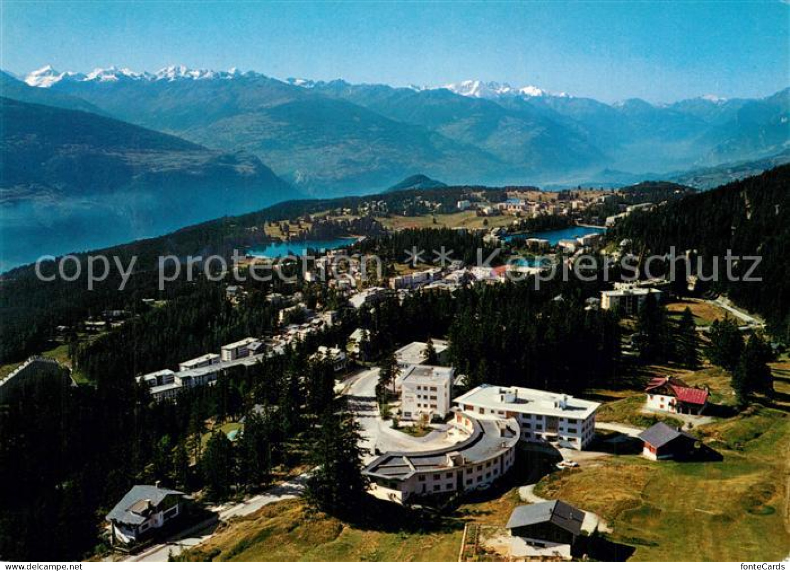 13324497 Montana Crans Panorama De Vermala Fliegeraufnahme Montana Crans - Andere & Zonder Classificatie