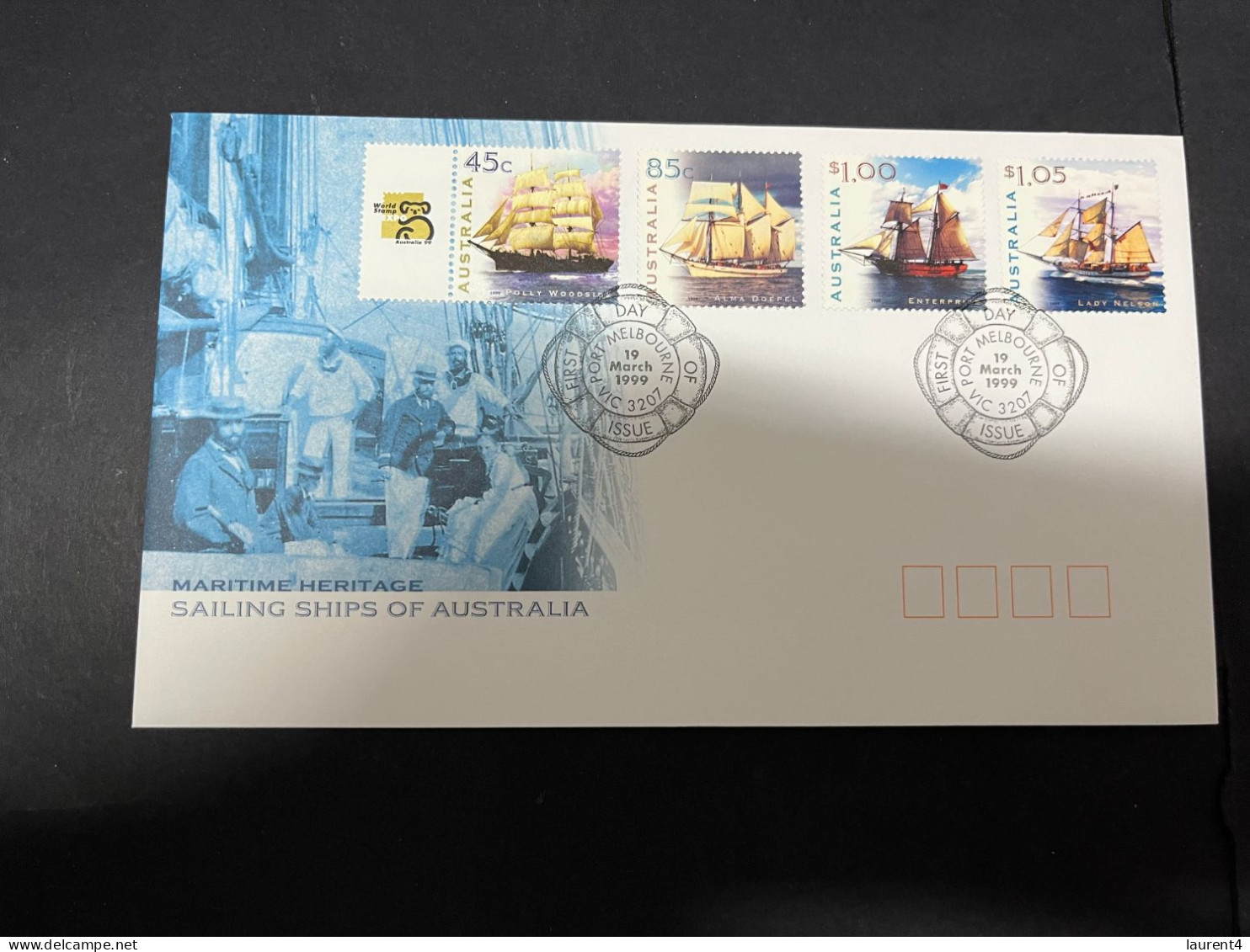 14-5-2024 (5 Z 9) Australia FDC - 1999 - (1 Cover) - Melbourne Stamp Show - Sailing Ships - Sobre Primer Día (FDC)