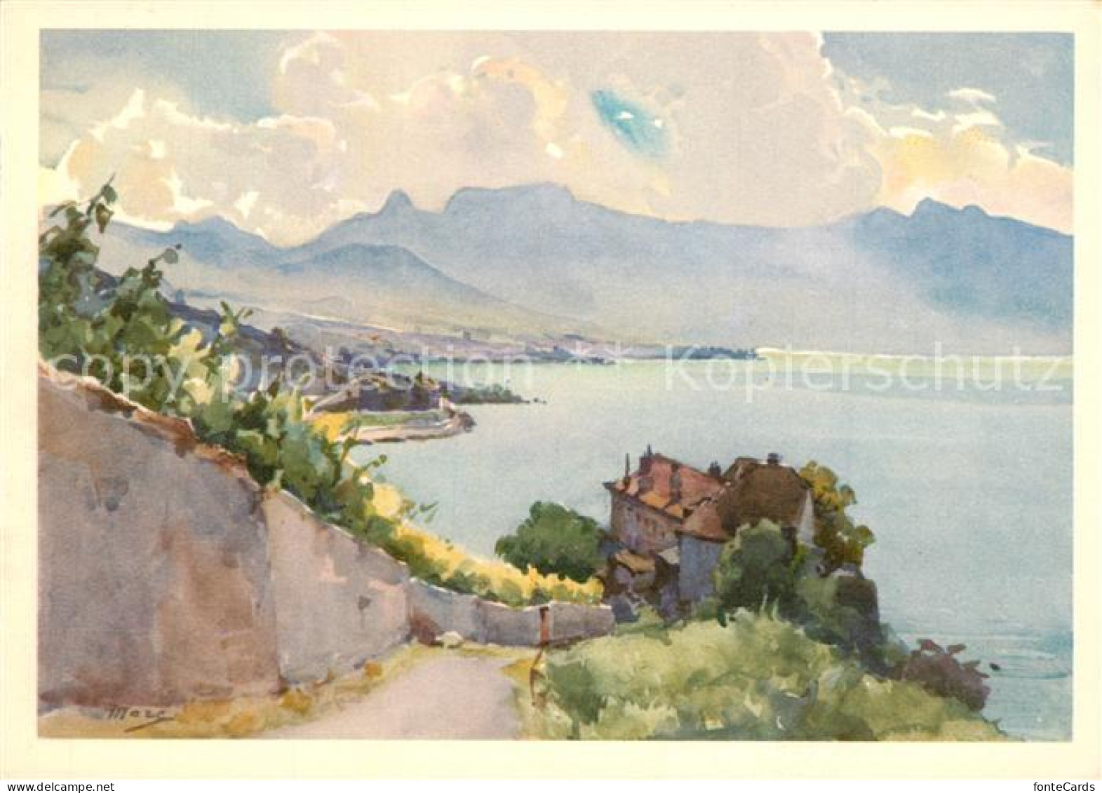 13323509 St Saphorin Lavaux Chateau De Glerolles Lac Leman Kuenstlerkarte
 St S - Andere & Zonder Classificatie