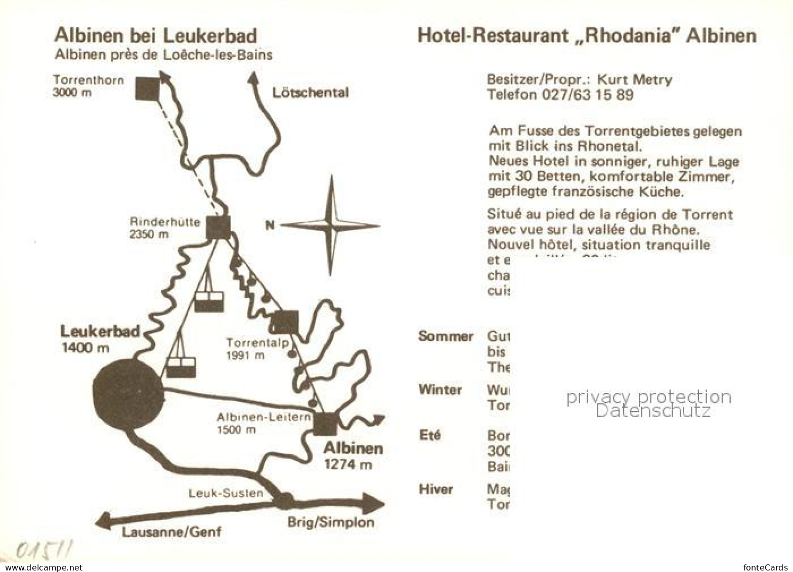 13317677 Leukerbad Hotel Rhodania Thermalbad Panorama Leukerbad - Autres & Non Classés