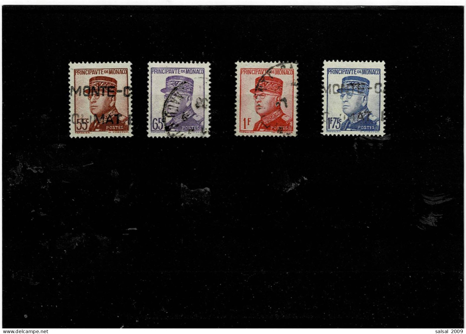 MONACO ,"Effigie Di Luigi II",4 Pezzi Usati ,qualita Ottima - Used Stamps