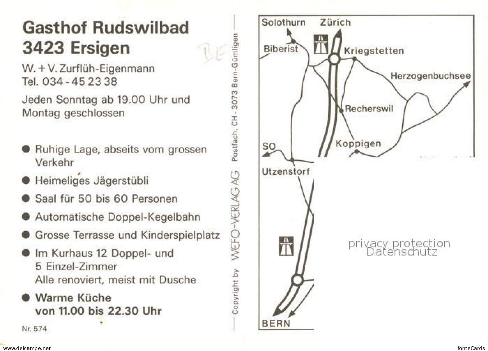 13316979 Ersigen Gasthof Rudswilbad Gaststube Terrasse Ersigen - Autres & Non Classés