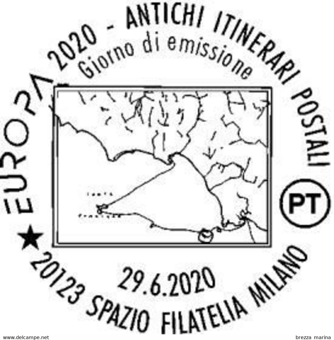 ITALIA - Usato - 2020 - Europa - Antichi Itinerari Postali – Logo - Mappa - B - 2011-20: Gebraucht