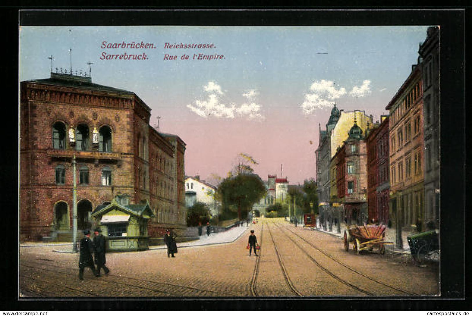 AK Saarbrücken, Blick In Die Reichsstrasse  - Saarbruecken