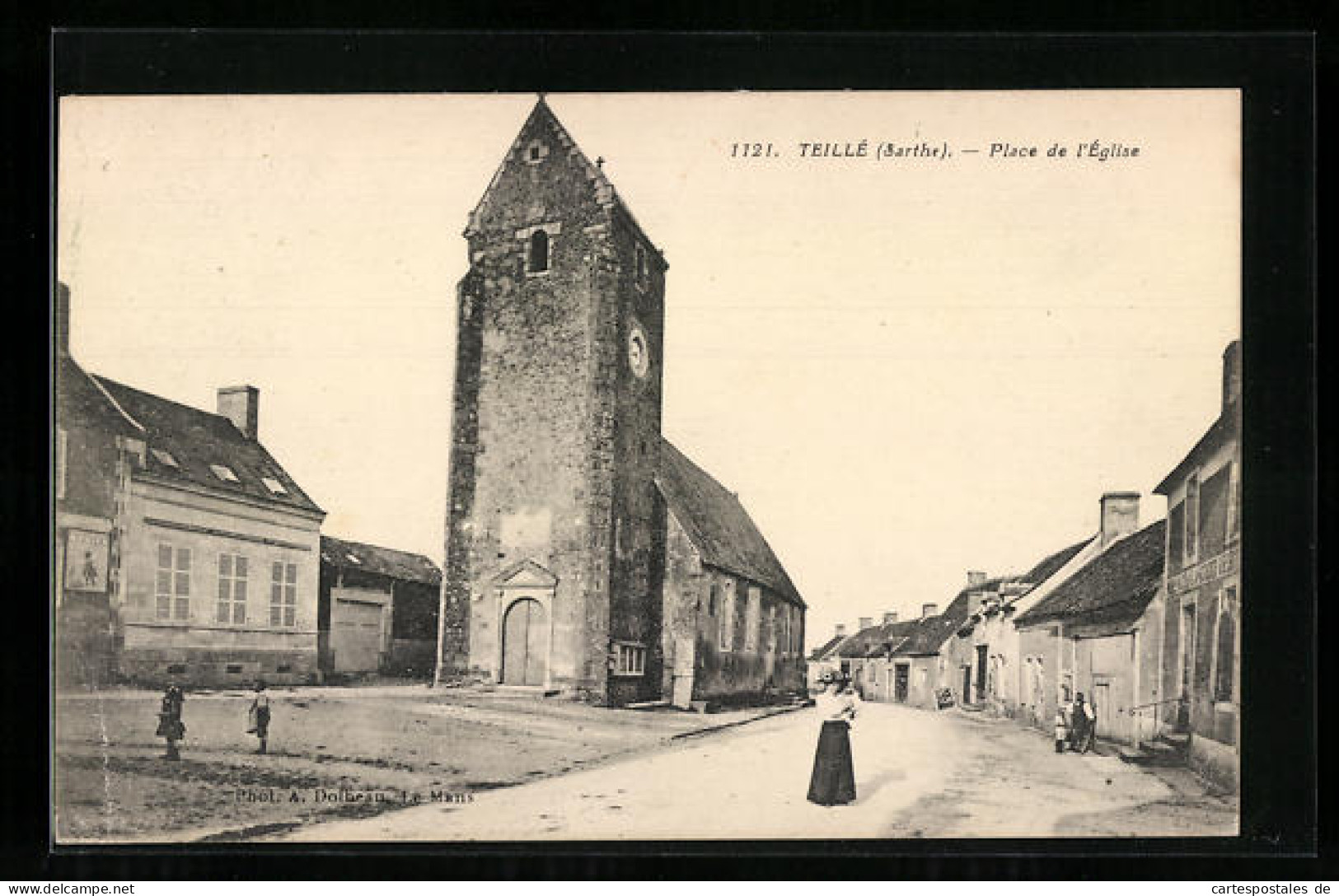 CPA Teillé, Place De L`Eglise  - Other & Unclassified