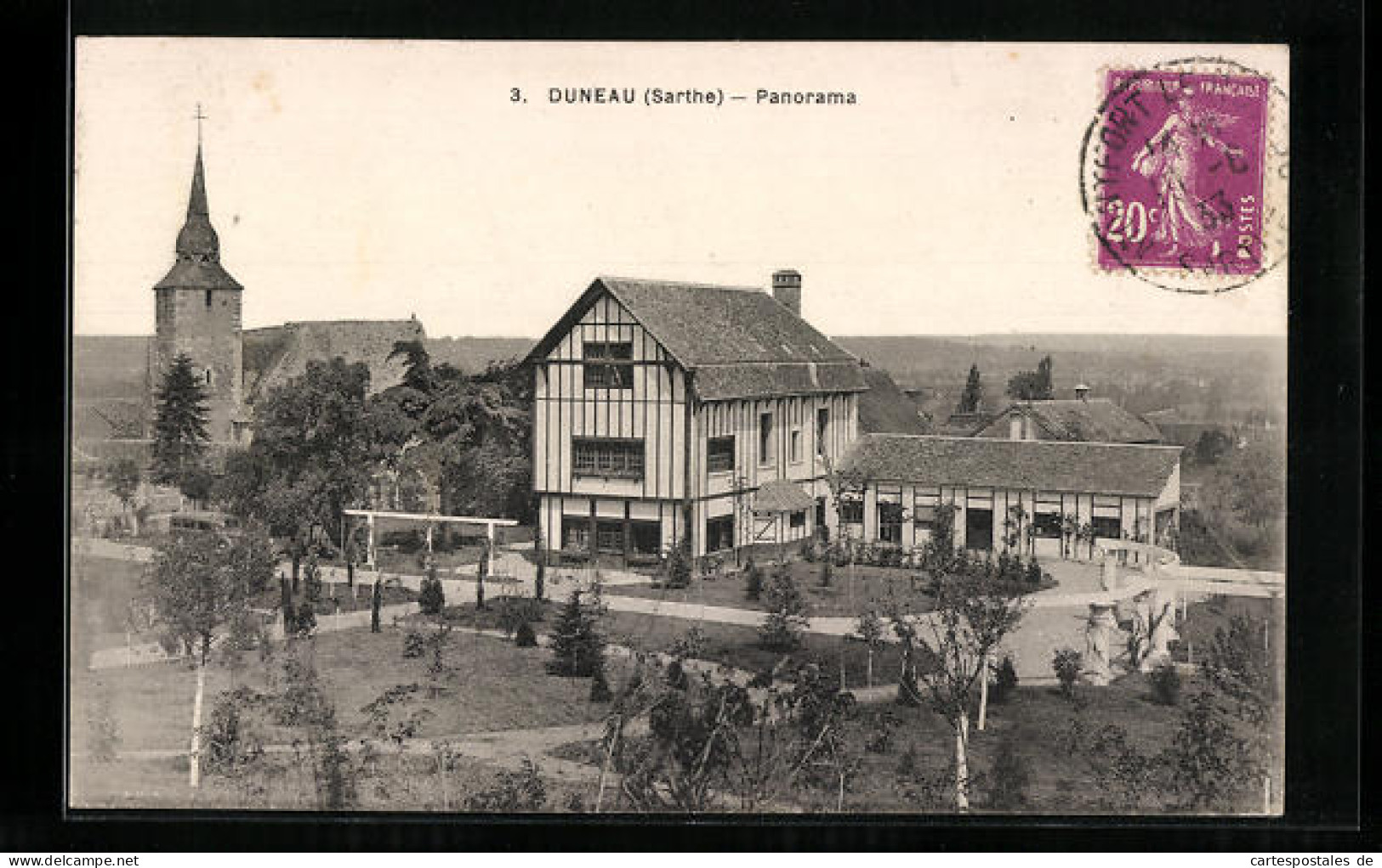 CPA Duneau, Vue Générale, Eglise  - Autres & Non Classés