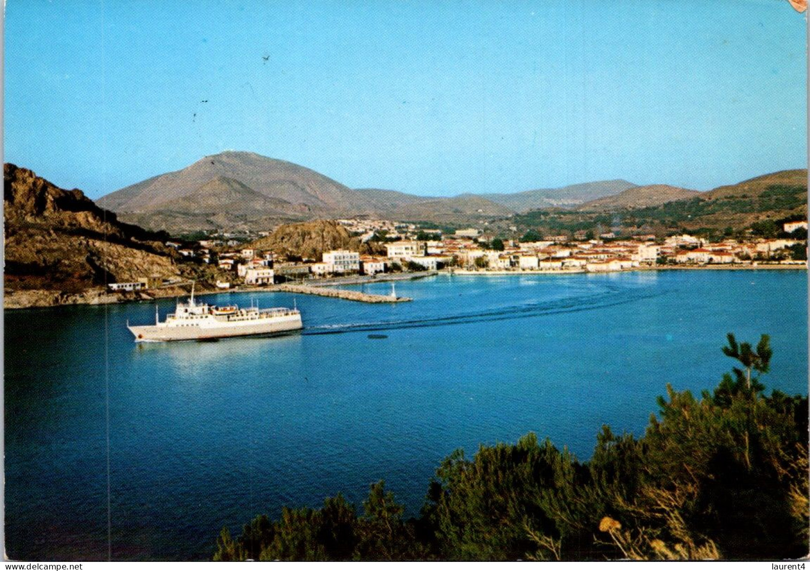 14-5-2024 (5 Z 10) Greece (posted To Australia 1982) Limnos Island & Cruise Ship / Ferry - Greece