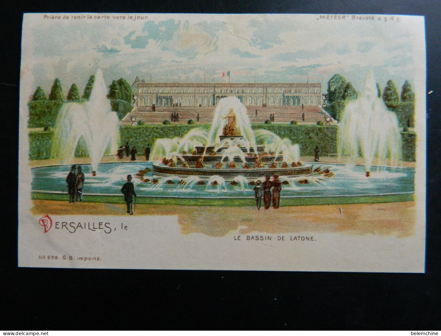 VERSAILLES                 CARTE TRANSPARENTE METEOR                   LE BASSIN DE LATONE - Versailles (Château)