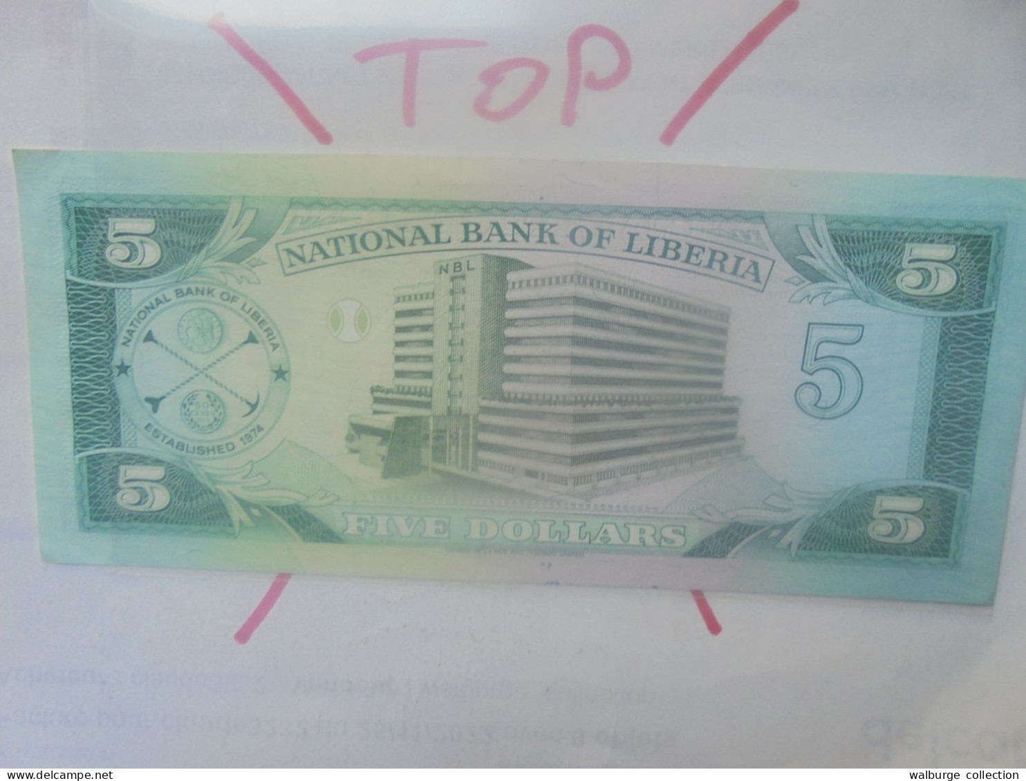 LIBERIA 5$ 1991 Neuf (B.33) - Liberia