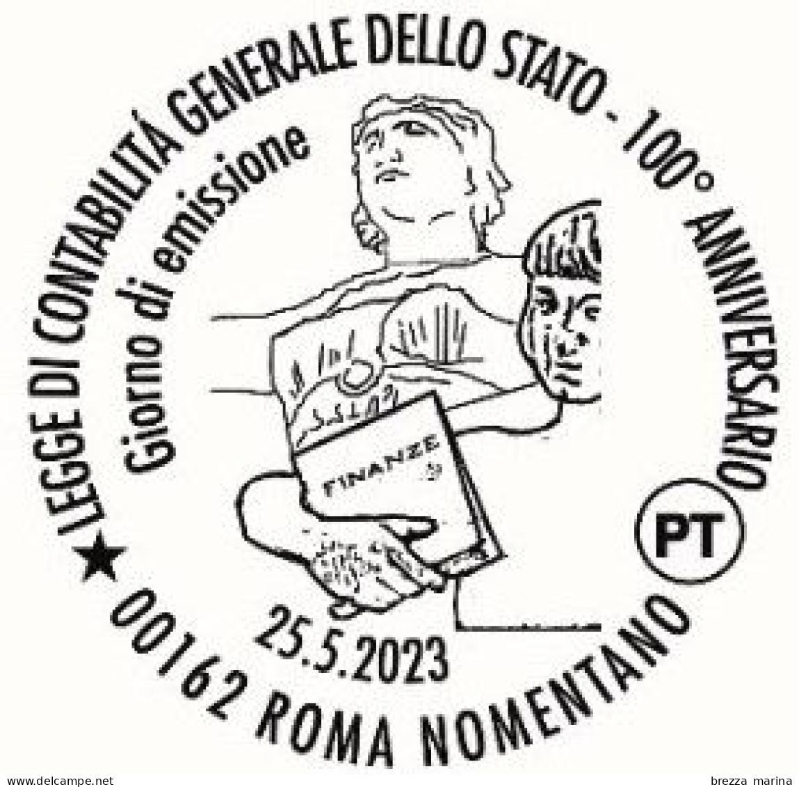 ITALIA - Usato - 2023 - 100 Anni Della Legge Di Contabilità Generale Dello Stato - B - 2021-...: Afgestempeld