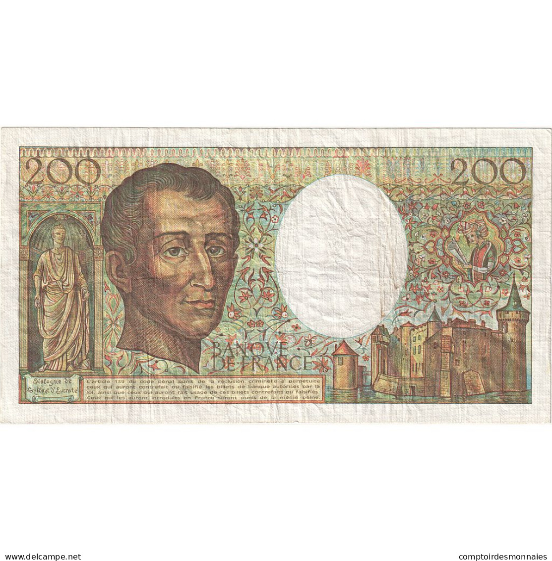 France, 200 Francs, Montesquieu, 1986, V.038, TB, Fayette:70.6, KM:155a - 200 F 1981-1994 ''Montesquieu''