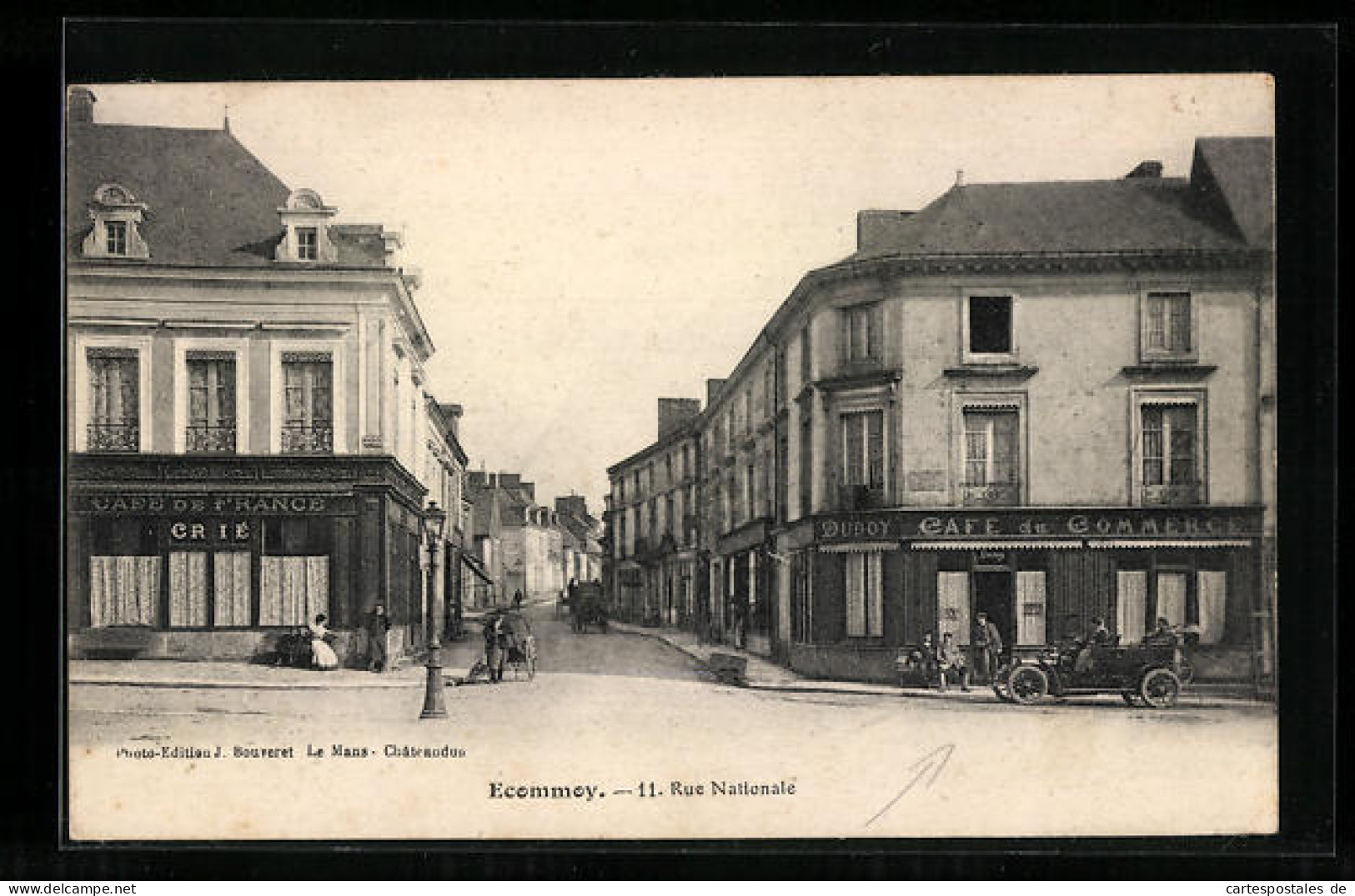 CPA Ecommoy, 11 Rue Nationale, Auto  - Ecommoy