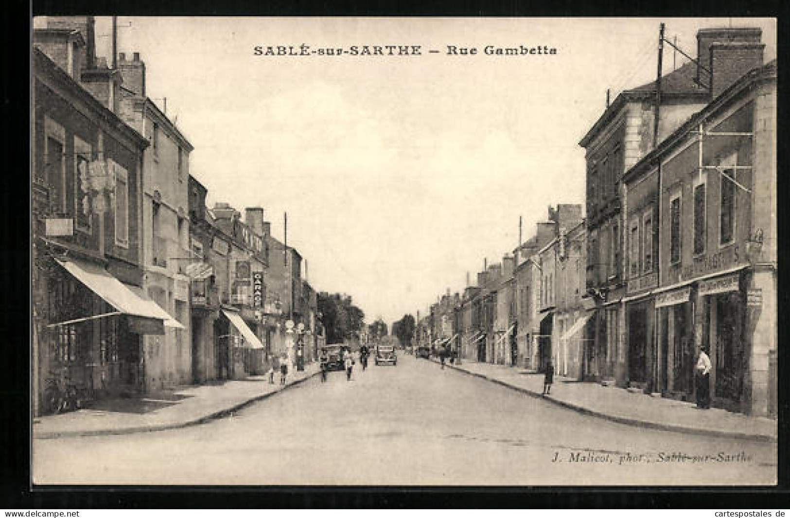 CPA Sablé, Rue Gambetta  - Andere & Zonder Classificatie