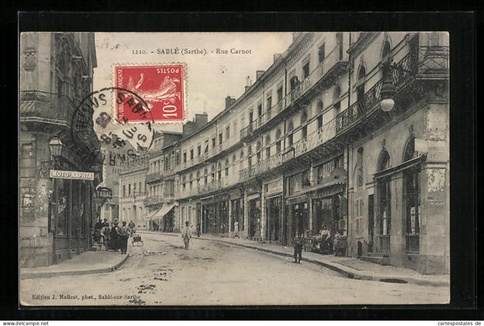 CPA Sablé, Rue Carnot  - Andere & Zonder Classificatie