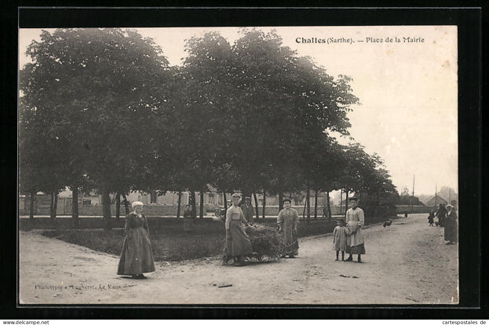 CPA Challes, Place De La Mairie  - Sonstige & Ohne Zuordnung
