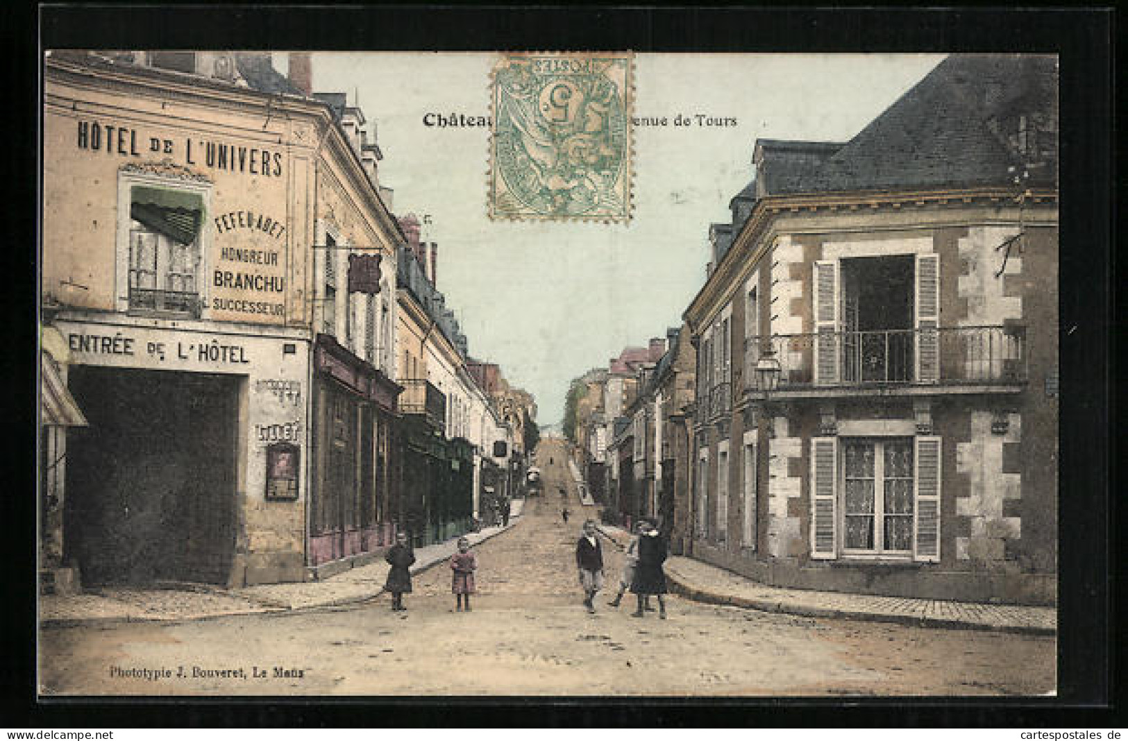 CPA Chateau-du-Loir, Avenue De Tours, Hotel De L`Univers  - Chateau Du Loir