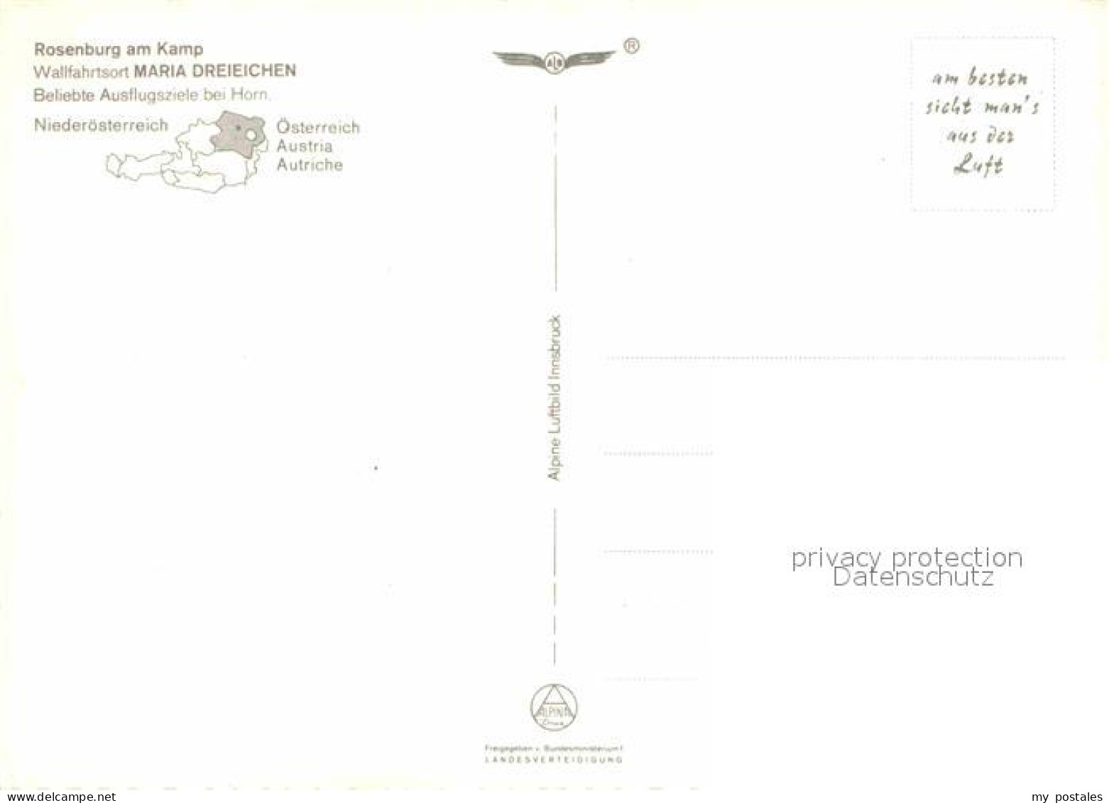 72812277 Rosenburg-Kamp Fliegeraufnahme Maria Dreieichen  Rosenburg-Mold - Autres & Non Classés