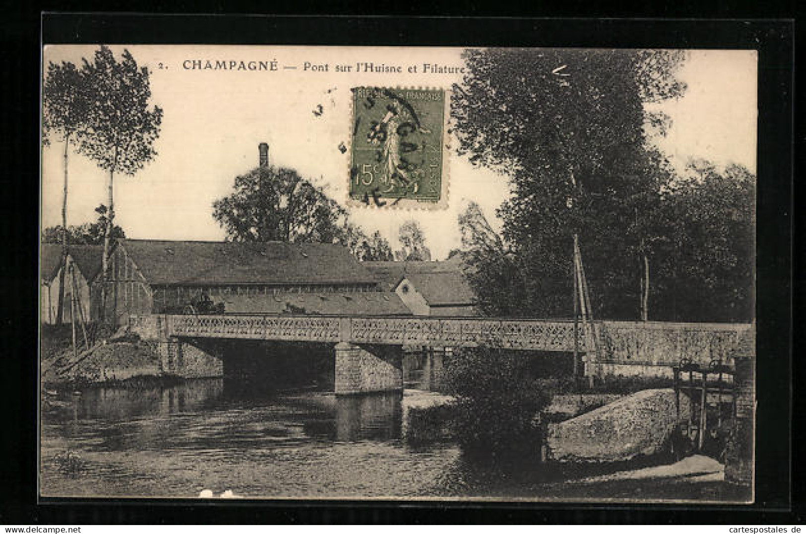 CPA Champagné, Pont Sur L`Huisne Et Filature  - Andere & Zonder Classificatie