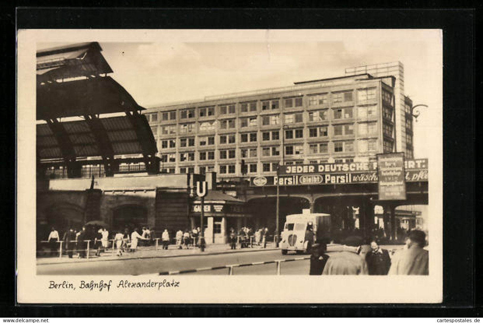 AK Berlin, Bahnhof Alexanderplatz Mit Werbung Für Persil  - Mitte