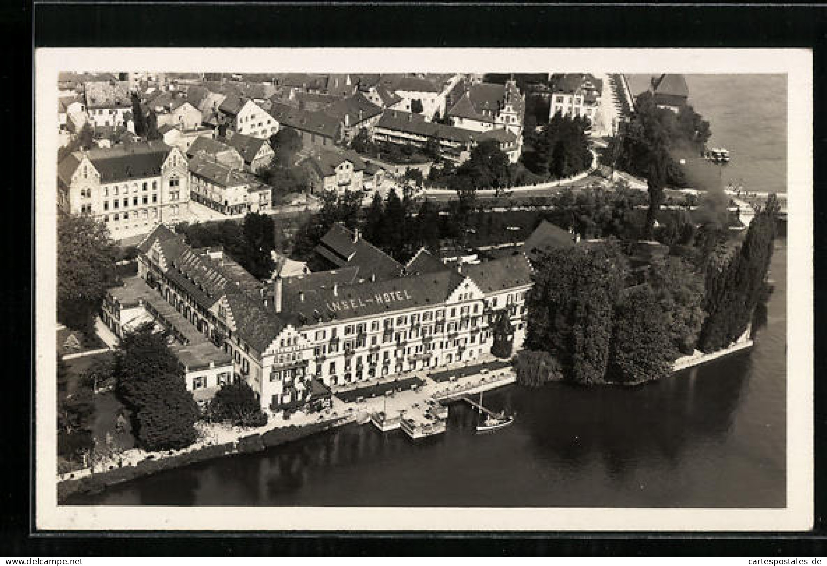 AK Konstanz, Inselhotel, Fliegeraufnahme  - Konstanz