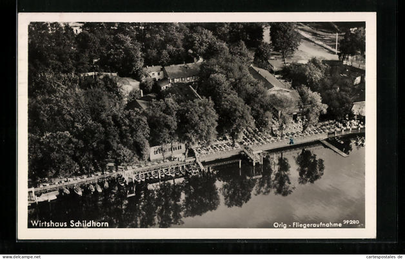 AK Berlin-Schildhorn, Wirtshaus Schildhorn Von Emil Richter, Fliegeraufnahme  - Grunewald