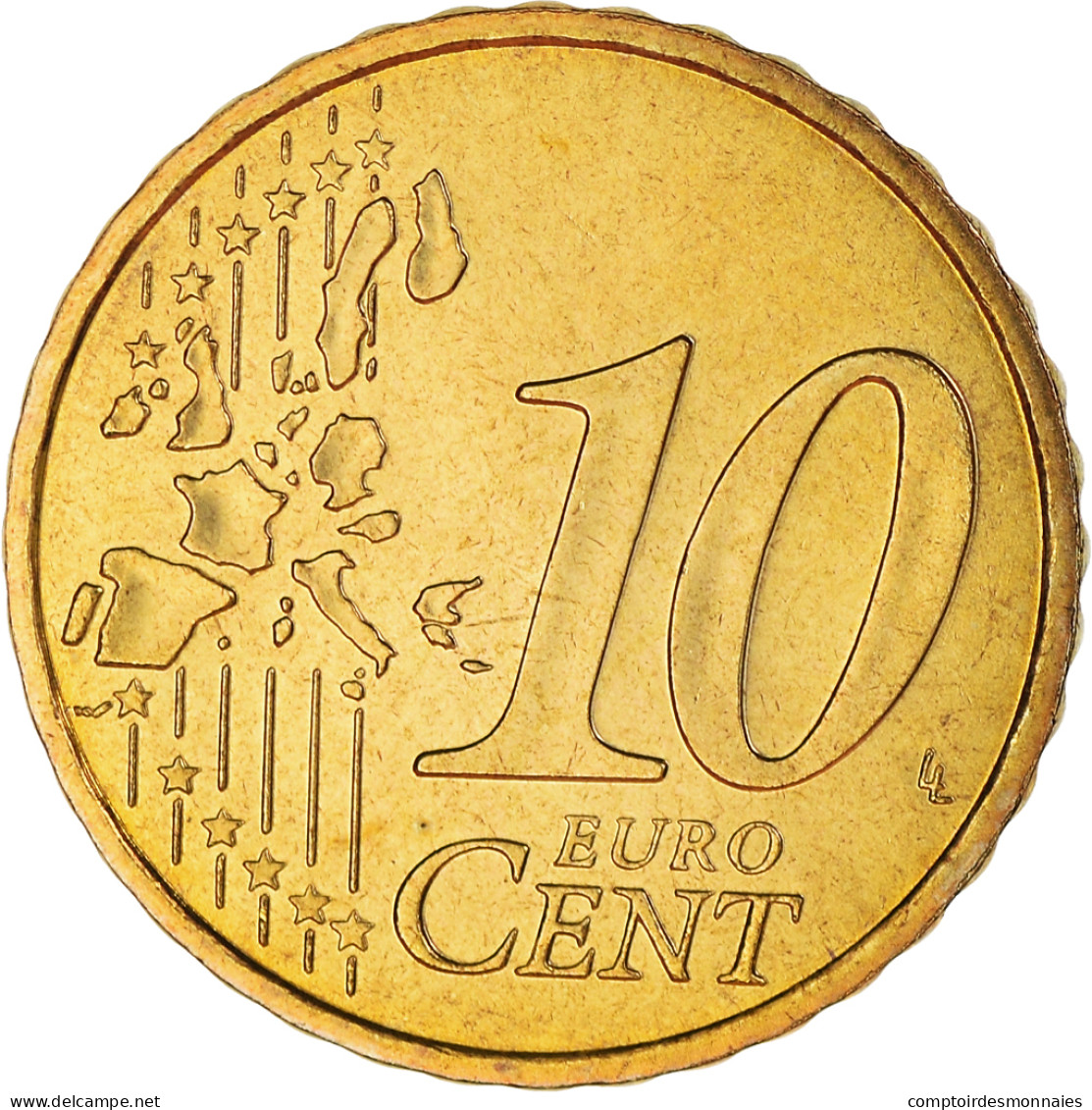 France, 10 Euro Cent, 1999, Paris, BU, FDC, Laiton, KM:1285 - Frankrijk
