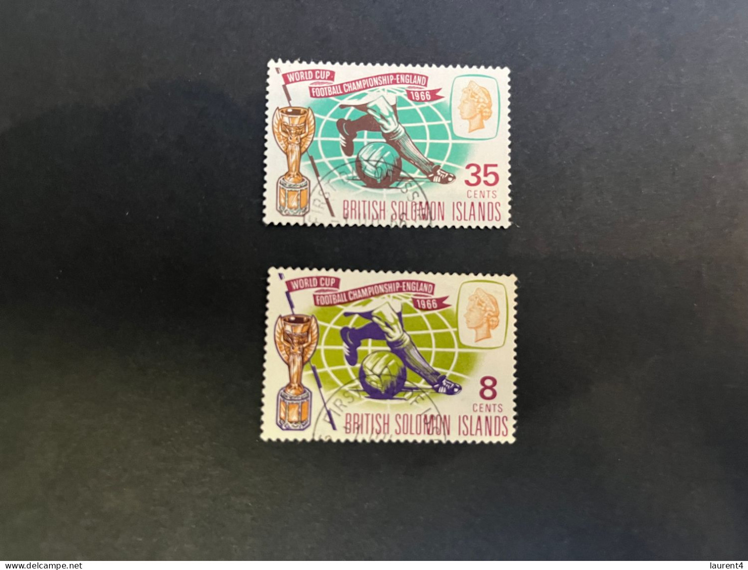 14-5-2024 (stamp) Used / Obliterer -  World Cup Football 1966 - Ascension Islands (2 Values) - 1966 – England