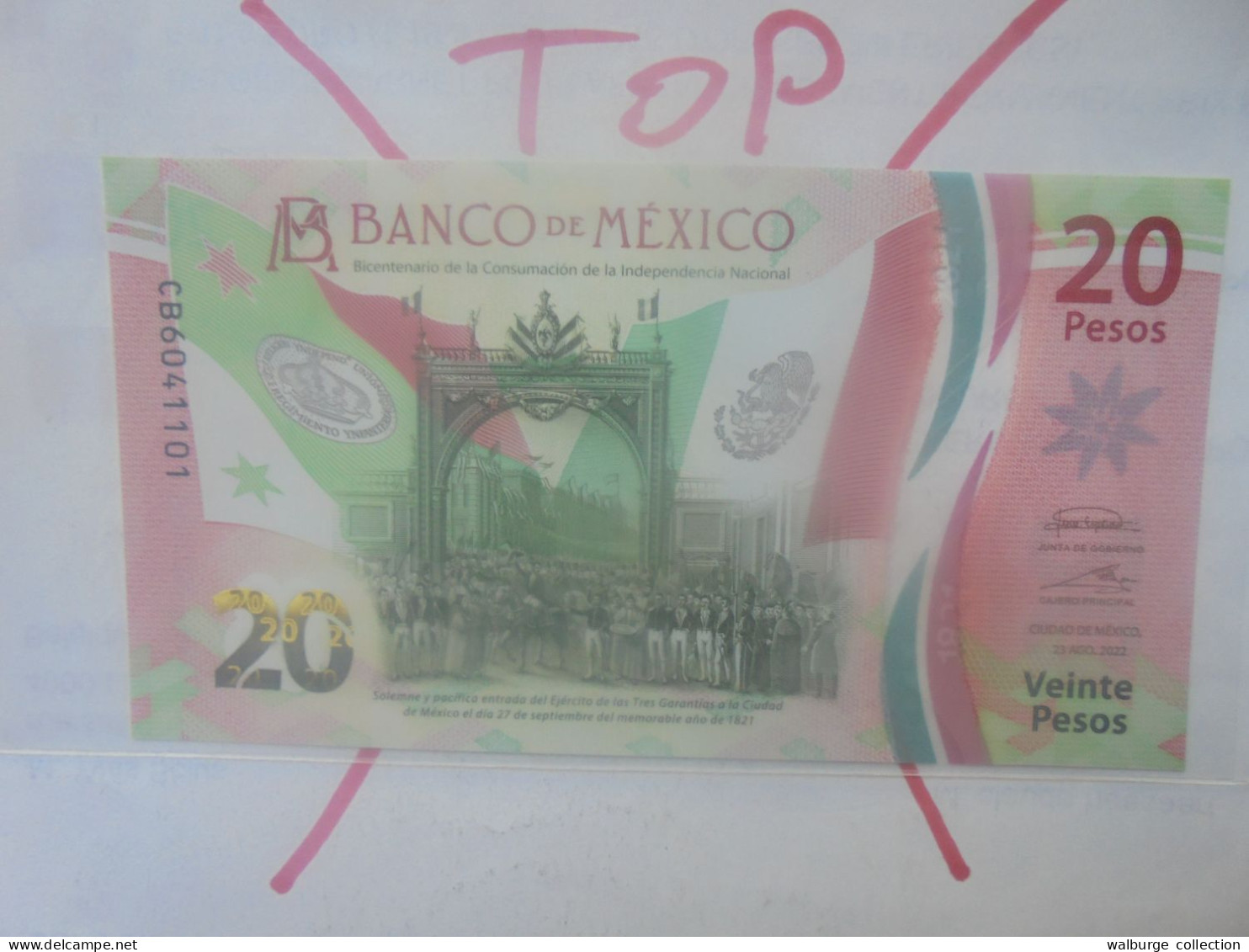 MEXIQUE 20 PESOS 2022 Neuf (B.33) - Mexique