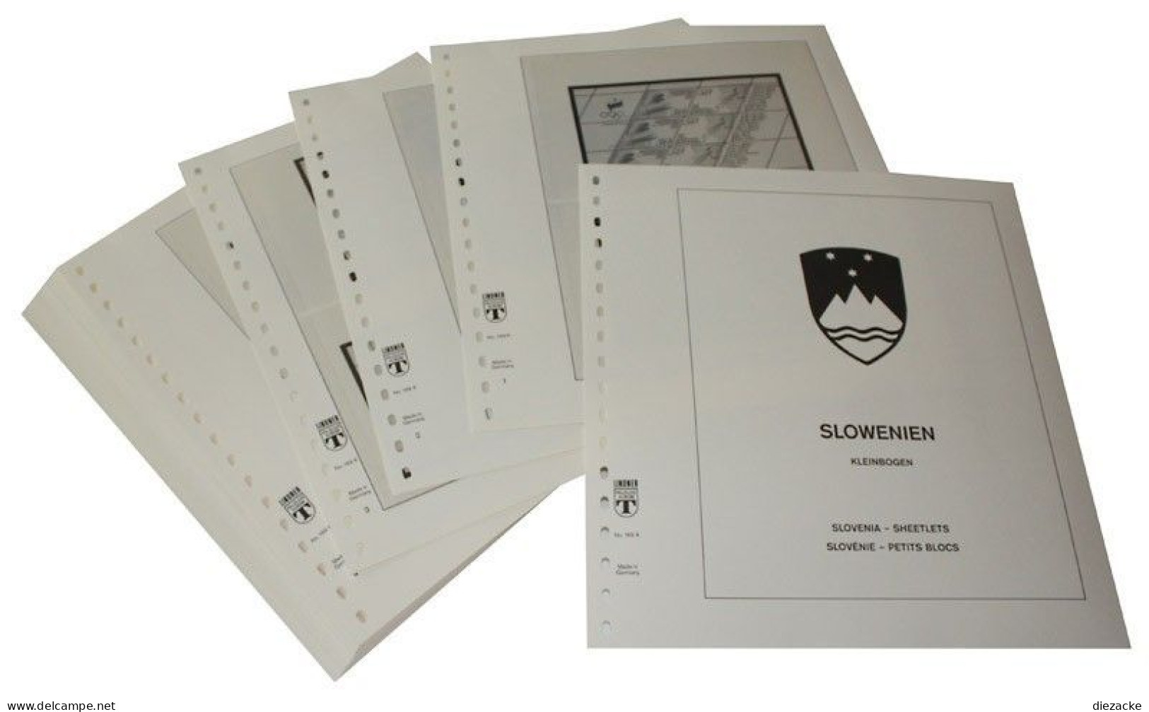 Lindner-T Slowenien Kleinbogen 2008-2014 Vordrucke 169K-08 Neuware ( - Pré-Imprimés