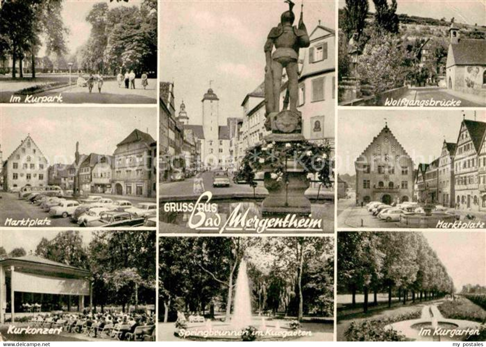 72811658 Bad Mergentheim Kurpark Marktplatz Kurkonzert Brunnen Bruecke Kurgarten - Bad Mergentheim