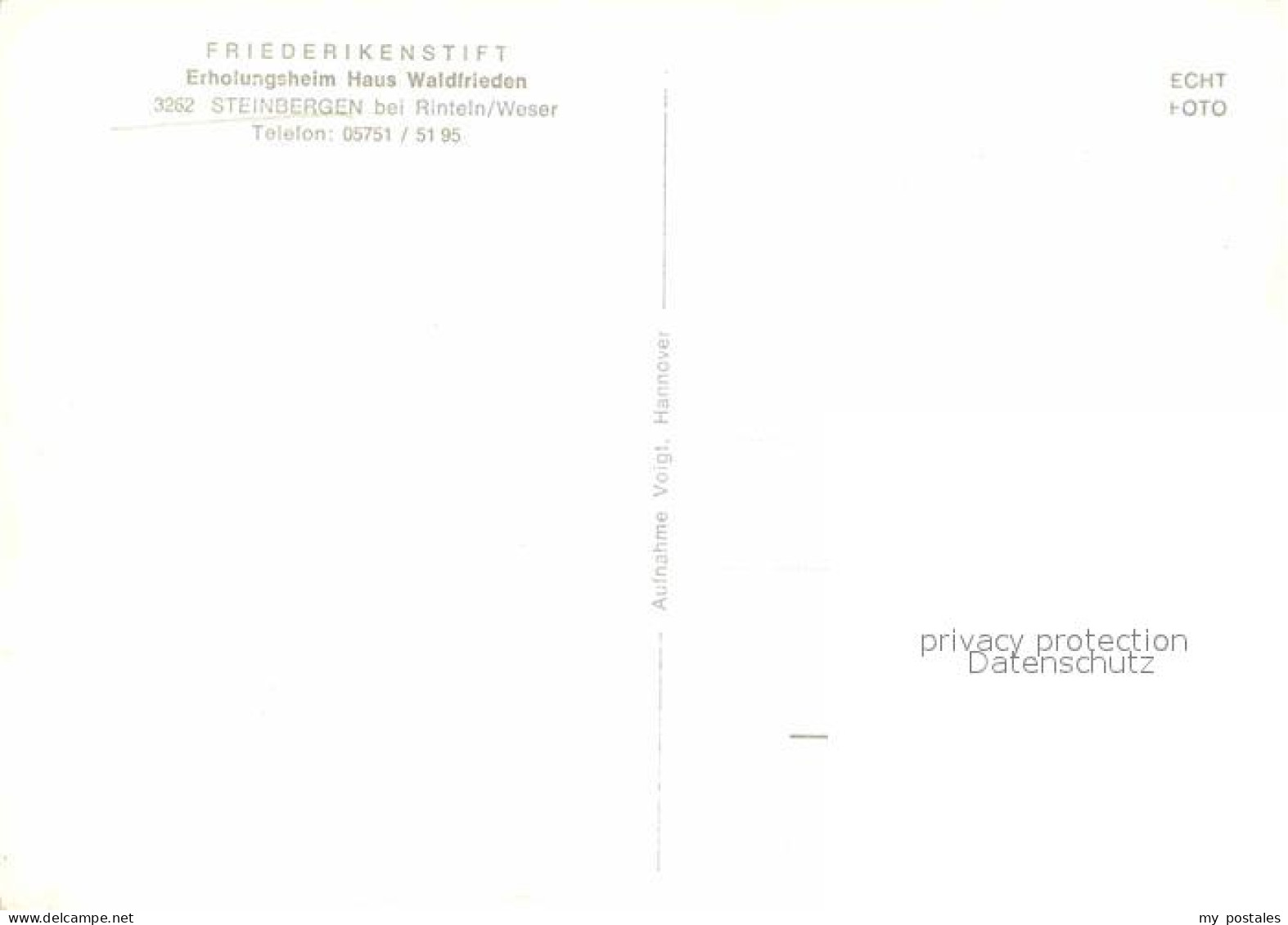 72811576 Steinbergen Friederikenstift Erholungsheim Haus Waldfrieden Rinteln - Rinteln