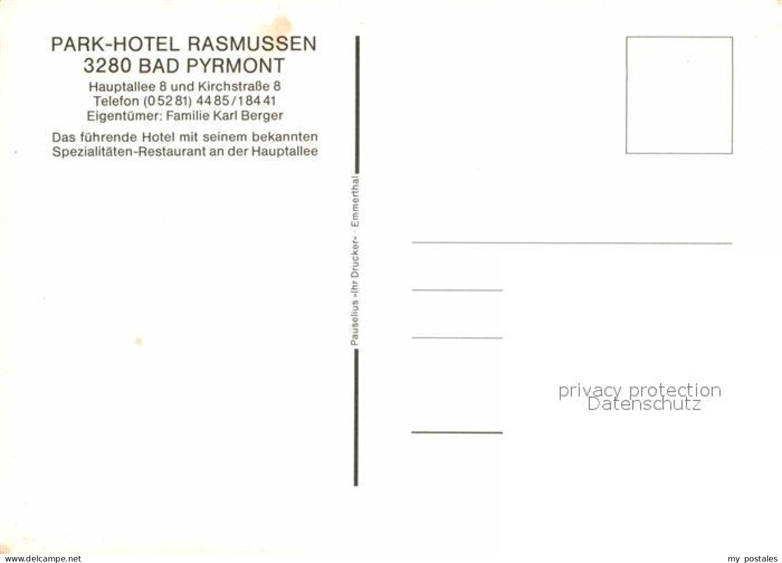 72810740 Bad Pyrmont Park Hotel Rasmussen  Bad Pyrmont - Bad Pyrmont