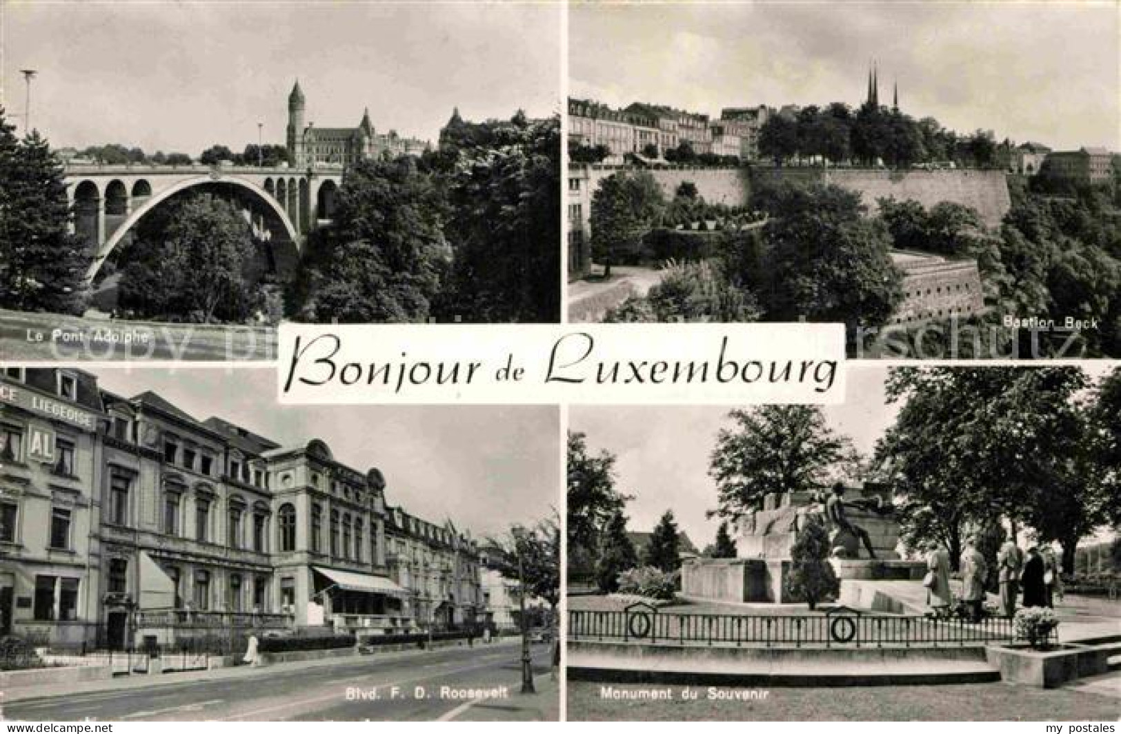 72810008 Luxembourg_Luxemburg Pont Adolphe Bastion Beck Boulevard Roosevelt Monu - Autres & Non Classés