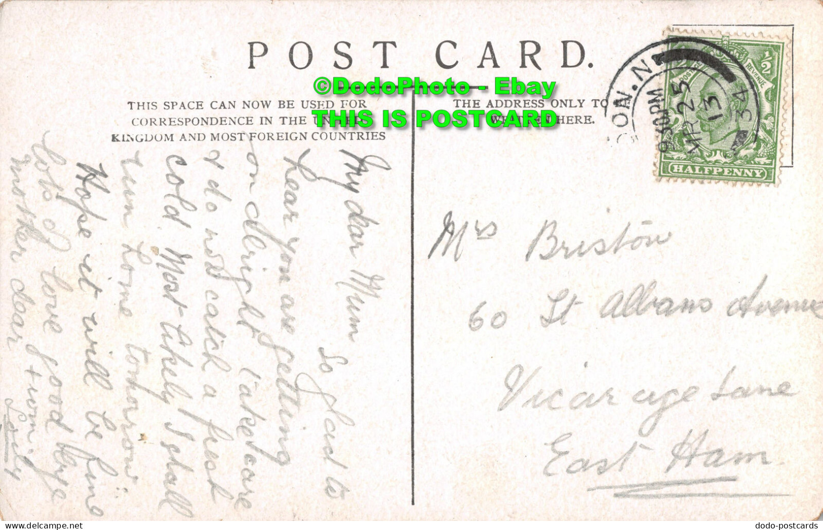 R354457 London Bridge London. Post Card. 1913 - Other & Unclassified