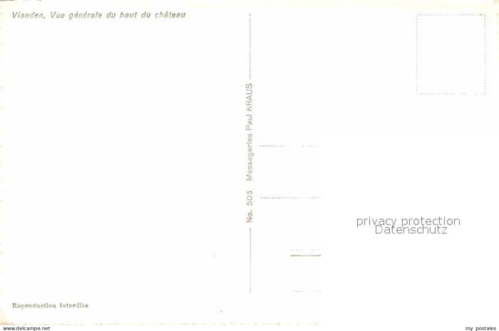 72809348 Vianden Vue Generale Du Haut Du Chateau - Andere & Zonder Classificatie