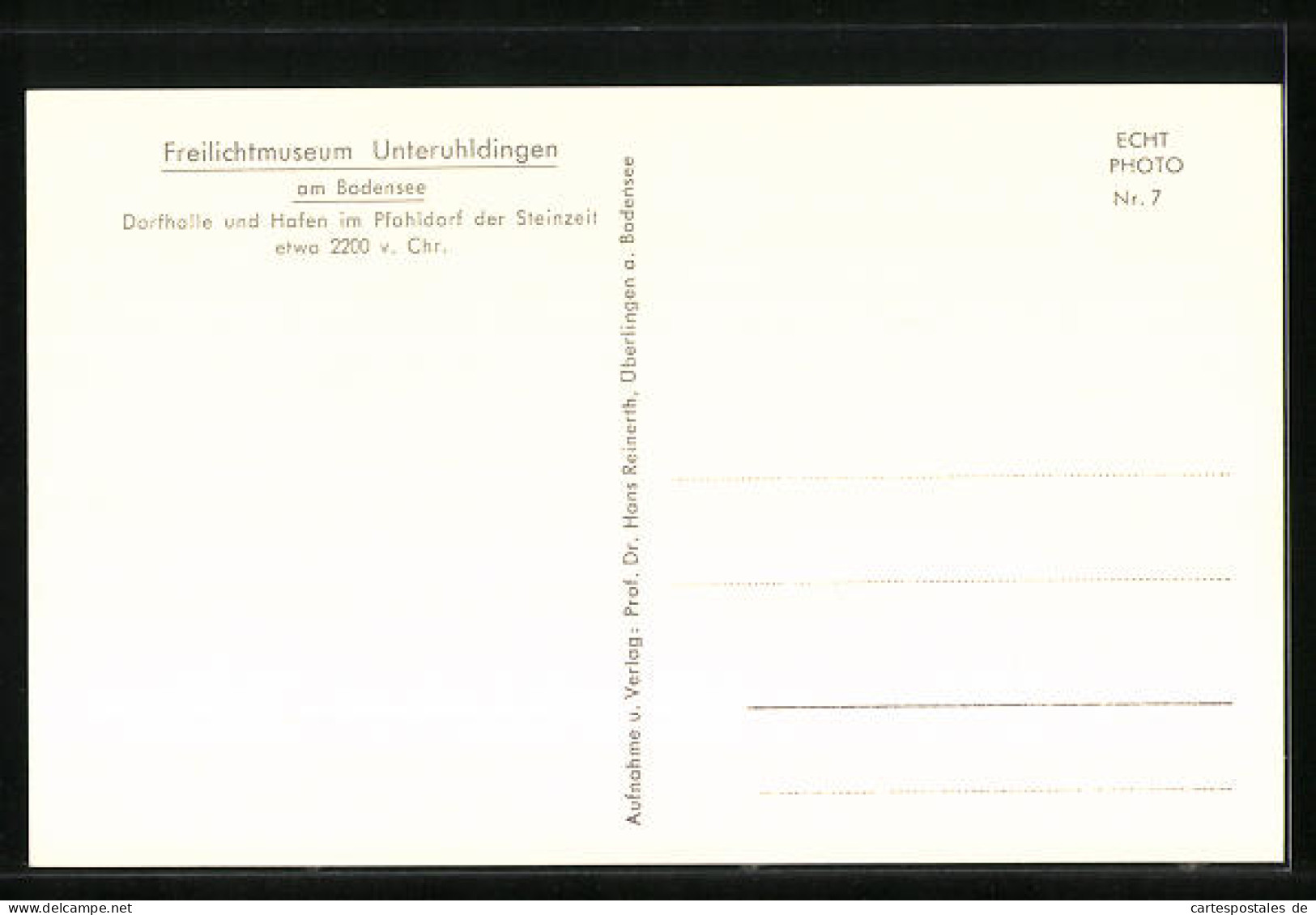 AK Unteruhldingen /Bodensee, Freilichtmuseum, Steinzeitliche Dorfhalle Am Hafen  - Andere & Zonder Classificatie