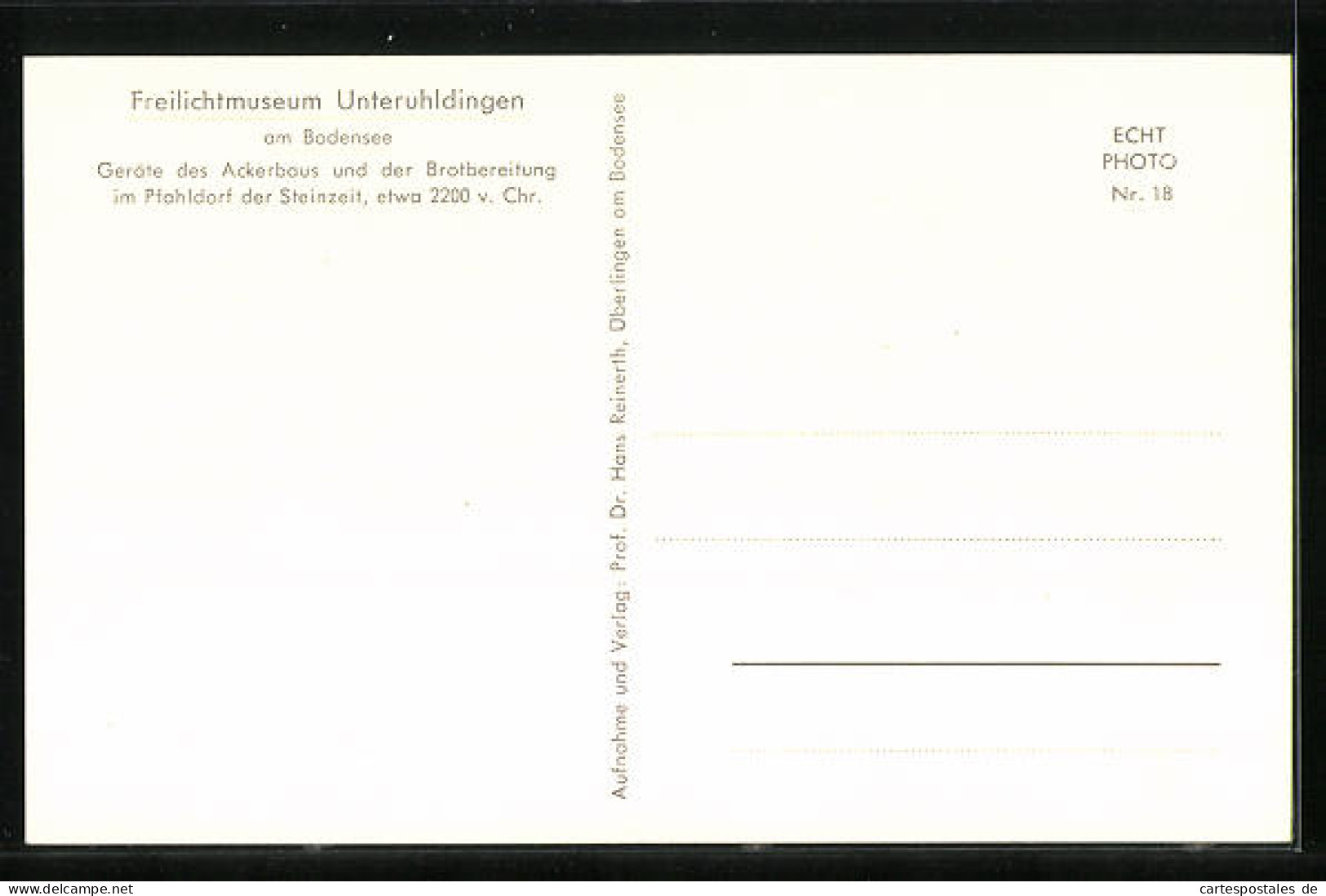 AK Unteruhldingen /Bodensee, Freilichtmuseum, Steinzeitliche Ackerbaugeräte  - Andere & Zonder Classificatie