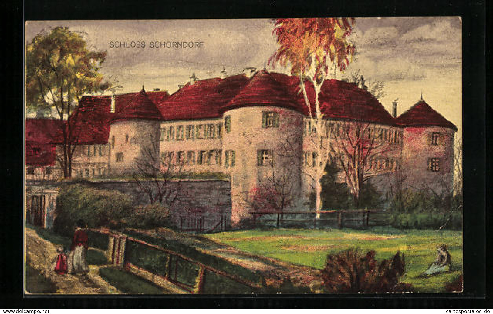 Künstler-AK Schorndorf, Schloss Schorndorf  - Schorndorf