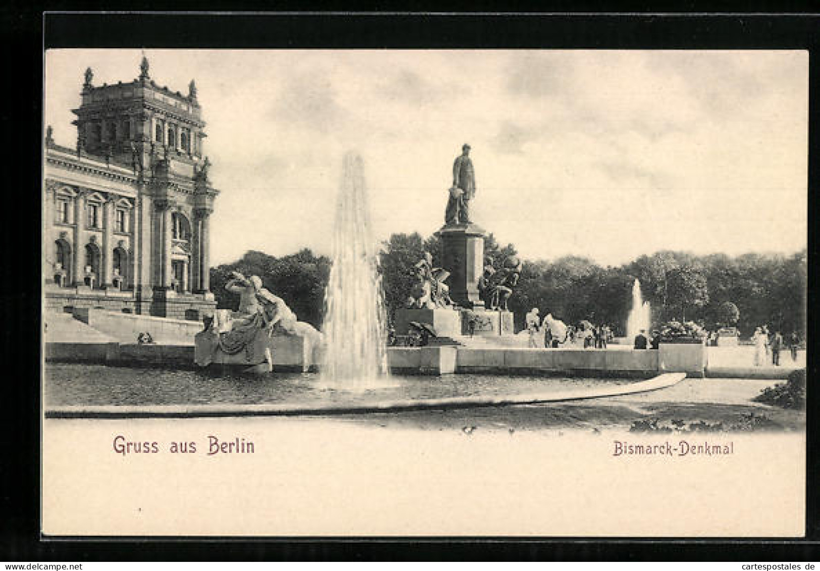 AK Berlin, Partie Am Bismarck-Denkmal  - Tiergarten