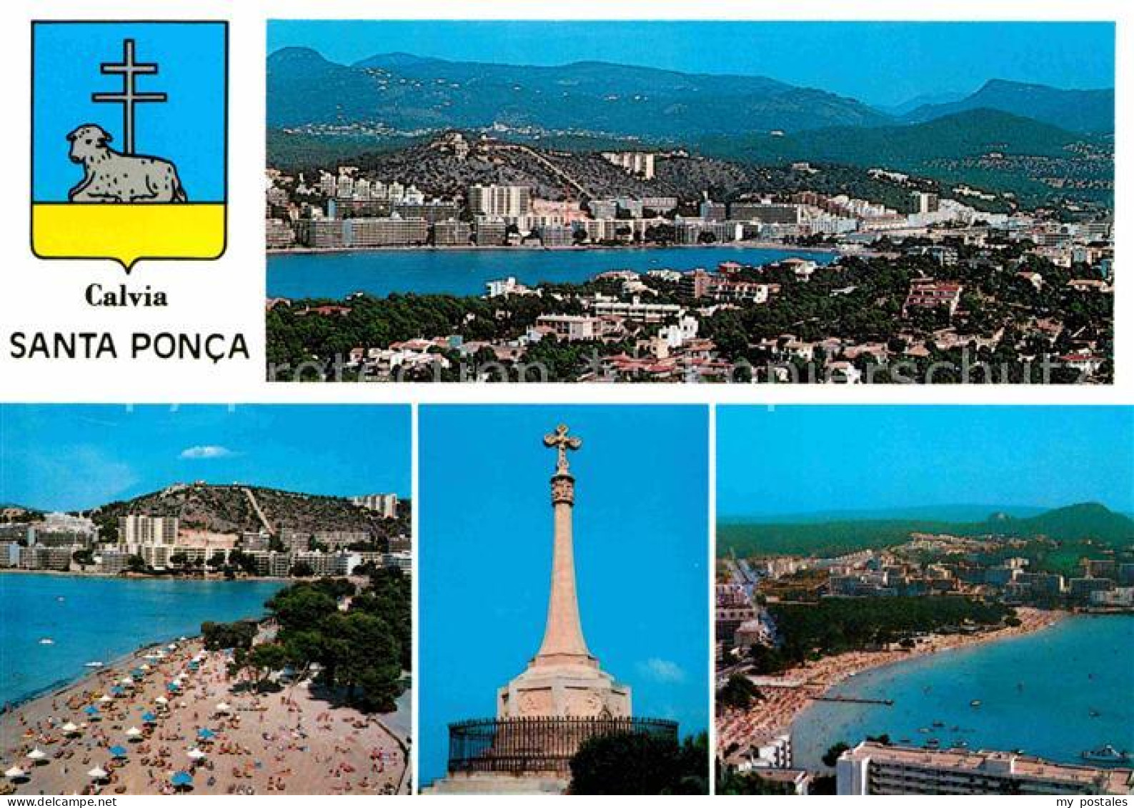 72807742 Santa Ponca Mallorca Islas Baleares Panorama Strand Berge Kreuz Santa P - Andere & Zonder Classificatie