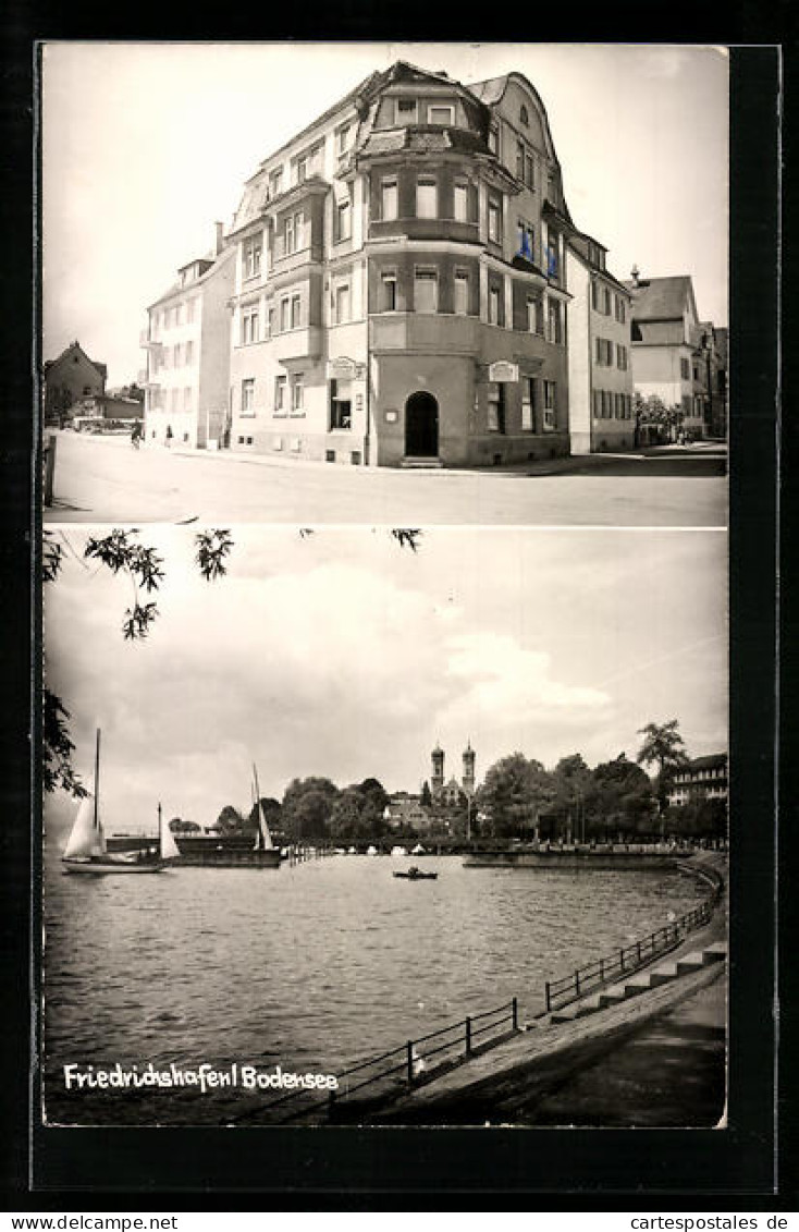 AK Friedrichshafen /Bodensee, Uferpartie, Gasthof Kleiner Berg  - Friedrichshafen