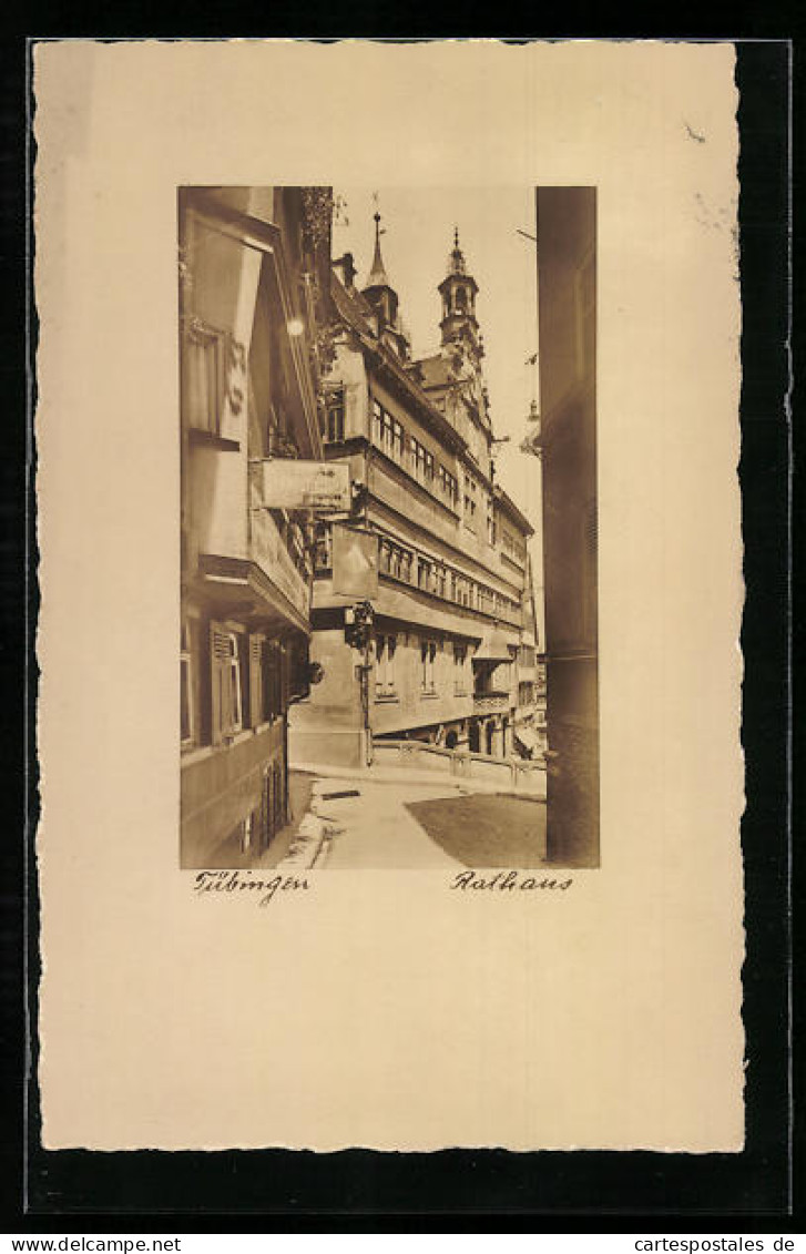 AK Tübingen, Strassenpartie Am Rathaus  - Tuebingen