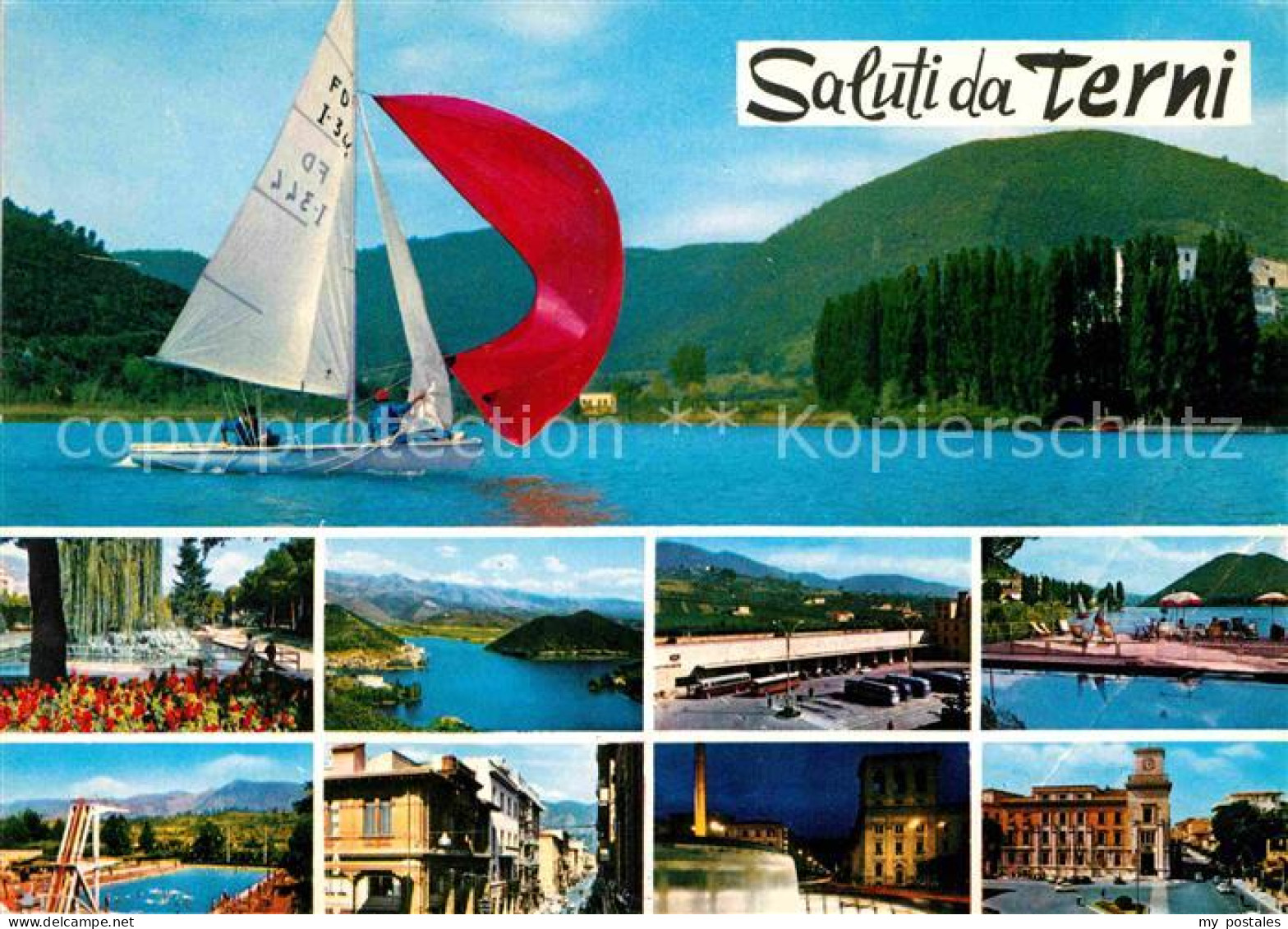 72807685 Terni Teilansichten Freibad See Segeln Berge Terni - Other & Unclassified